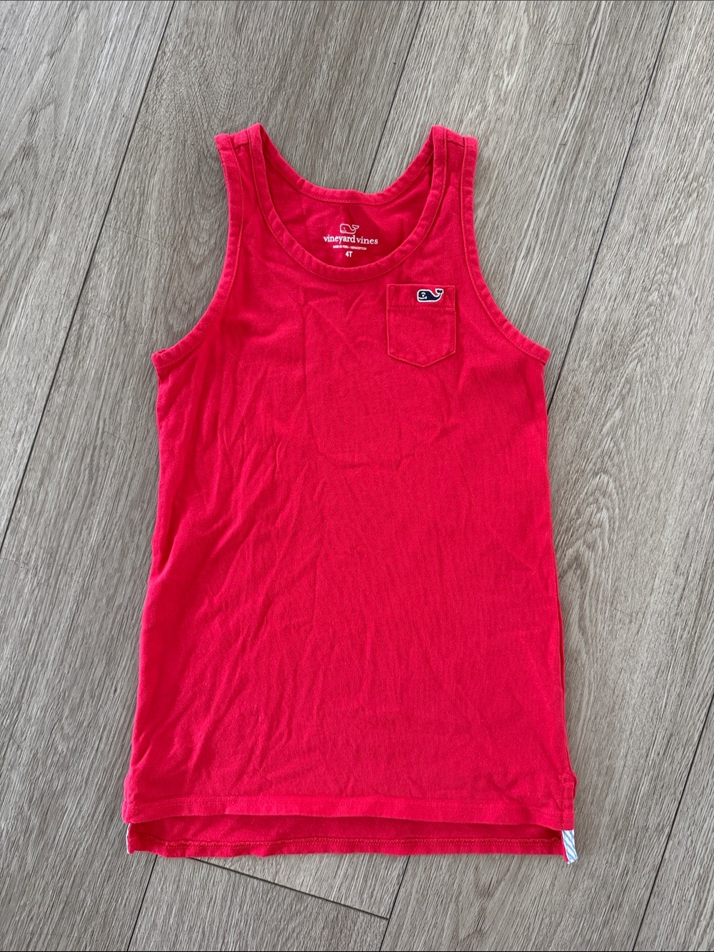 Vineyard Vines girls cherry red tank tshirt dress size 4T